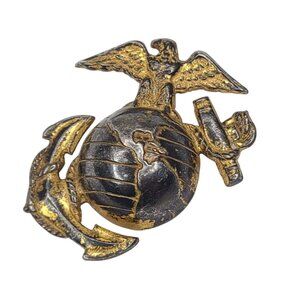 Vintage WWII - Vietnam Era USMC Marine Corps EGA Pin Eagle Globe Anchor Military